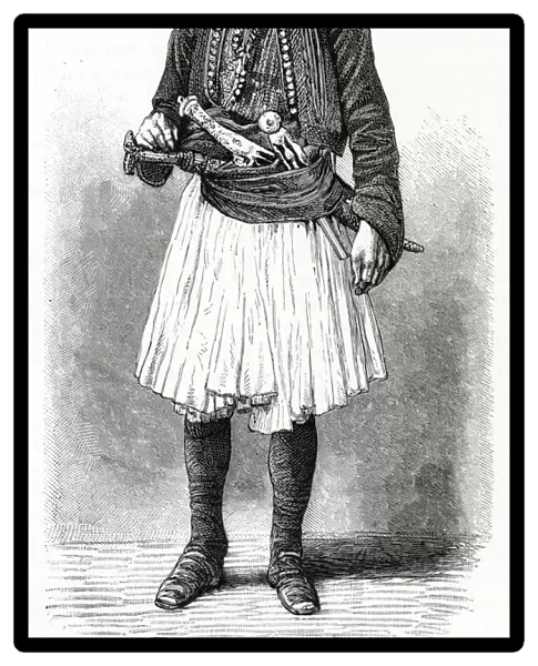 An Albanian man in traditional dress Date: 1877