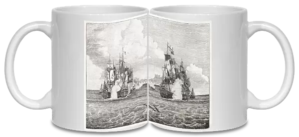 Admiral Bridport takes three French warships Date: 1795 ?