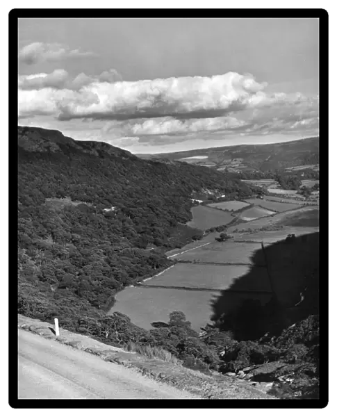 A striking view of a Welsh valley, seen from a mountain road near Cwmystwyth