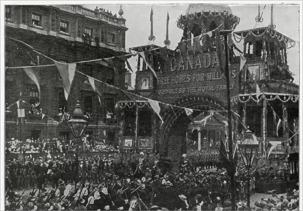 Lord Kitchener, Admiral Sir E Seymour and Major-General Sir Alfred Gaselee passing under