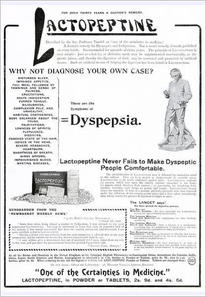 Doctors remedy use Lactopeptine reliving indigestion and dyspepsia
