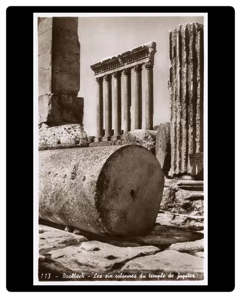 Pillars of the Temple of Jupiter, Baalbek, Lebanon