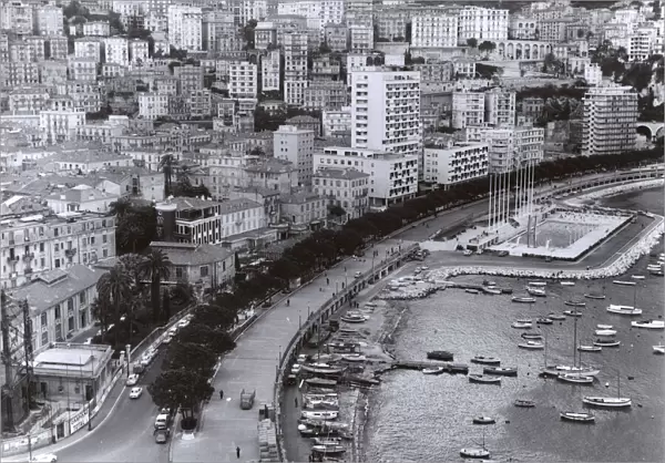 Aerial view of harbour at Monte Carlo, Monaco