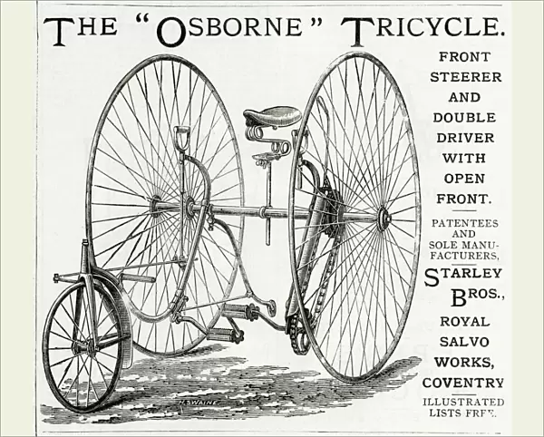 Advert for Osborne tricycles 1884
