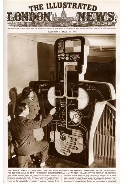 Robot Godfrey at Health of the People exhibition 1948