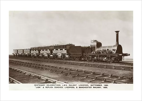 Centenary celebrations with replica train, Liverpool