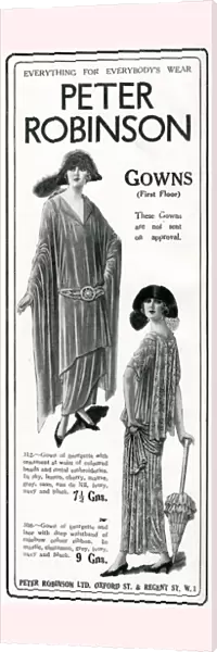 Advert for Peter Robinson gowns 1924