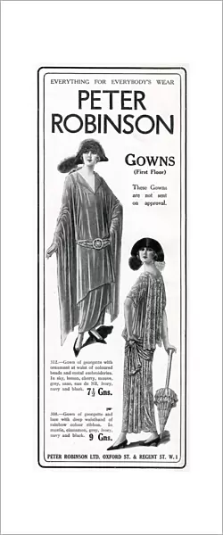 Advert for Peter Robinson gowns 1924