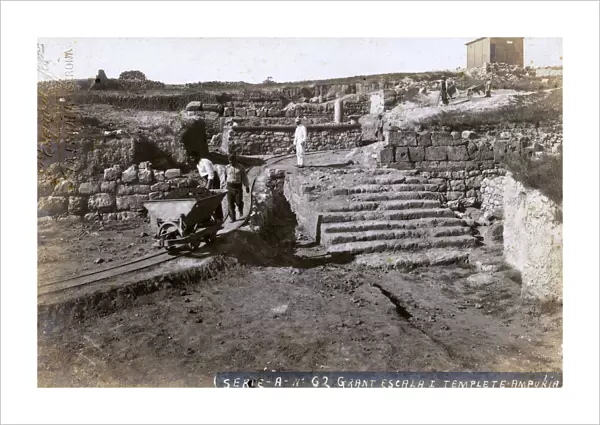 Archaeological dig at Ampurias, Girona, Catalonia, Spain