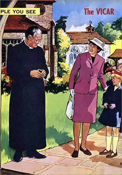 The Vicar. People You See, from Teddy Bear magazine, 1965. Date: 1965