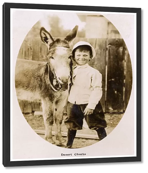 Desert Chums, boy and donkey, Las Vegas, Nevada, USA