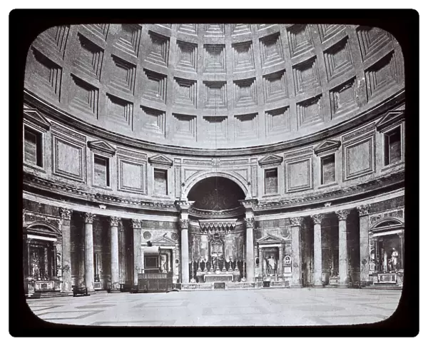 Interior view of The Pantheon, Rome, Italy