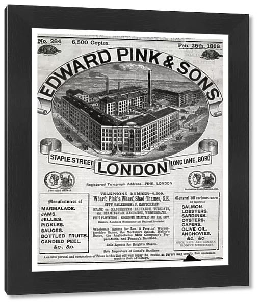Edward Pink & Sons, Wholesalers and Manufacturers