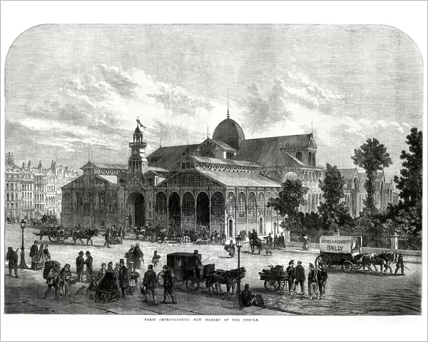 Paris new market of Temple 1865