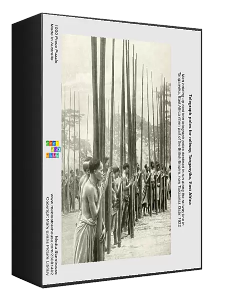 Telegraph poles for railway, Tanganyika, East Africa