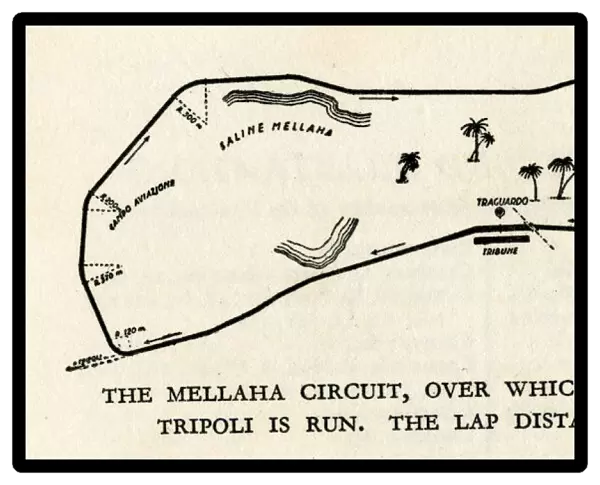 Mellaha racing circuit used in Tripoli Grand Prix
