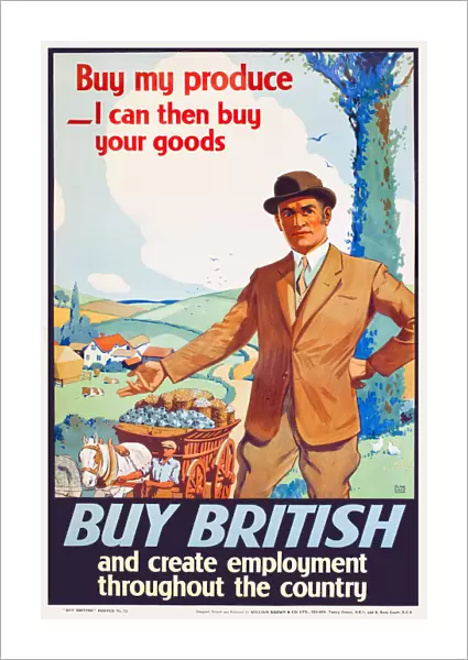 Patriotic poster, Buy my produce, Buy British
