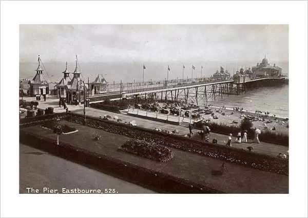 View of the pier and promenade, Eastbourne, Sussex