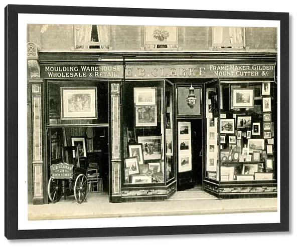 Shop front, E B Clarke, Picture Framers, Kingston