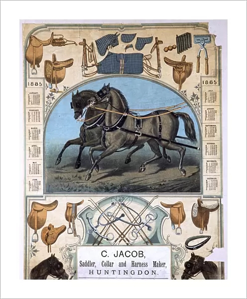 Calendar, C Jacob, Saddler, Huntingdon