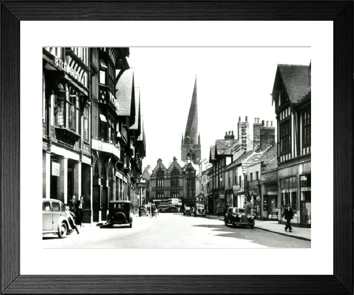 Framed Print : Knifesmith Gate, Chesterfield Print circa 1938 Framed Print : Knifesmith Gate, Chesterfield Print circa 1938