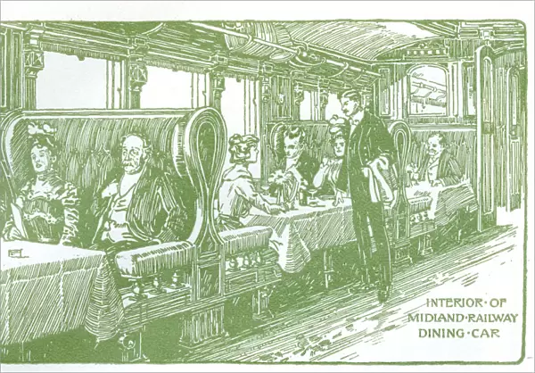 Interior of a Midland Railway Dining Car