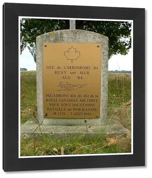Memorial to ALG B4 Beny sur Mer Normandy