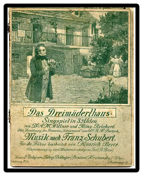 Music cover, Das Dreimaderlhaus, by Franz Schubert