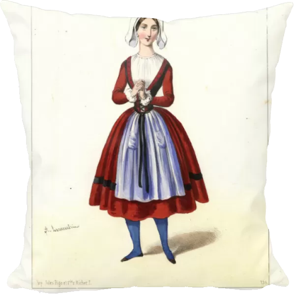 Dancer in costume of Breton in La Biche au Bois, 1845