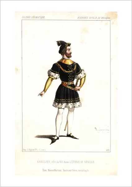 French baritone Paul Barroilhet as the King