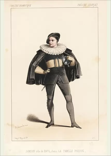 Joseph-Isidore Samson as Paul in La Famille Poisson, 1845