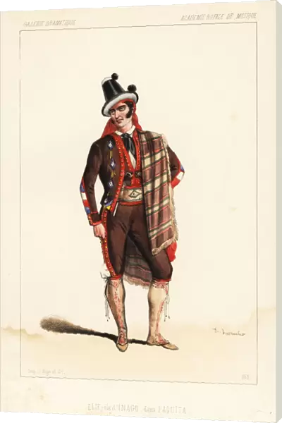 Dancer Georges Elie as Inigo in the ballet Paquita, 1846
