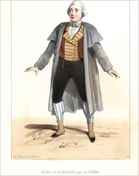 Opera singer Henri as Bolbaya in La Sirene, 1844
