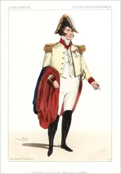 Achille Ricquier as the Duke of Popoli in La Sirene, 1844