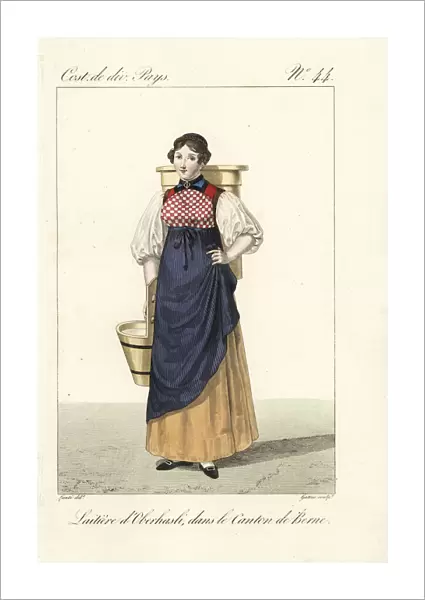 Milkmaid of Oberhasli, Switzerland, 19th century