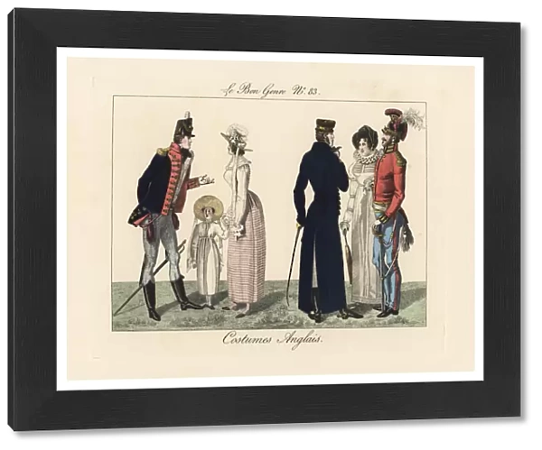 English fashions and military uniforms, 1815