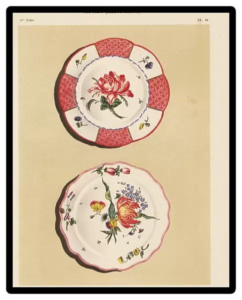 Plates from Aprey, Haute-Marne, France, decorated