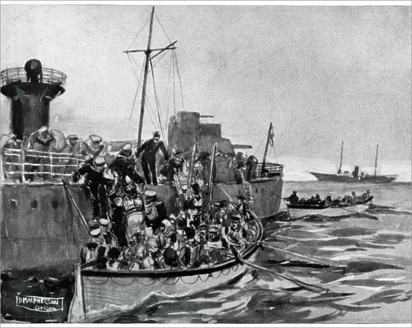 H. M. destroyer rescues passengers of the Athenia, Sept 1939