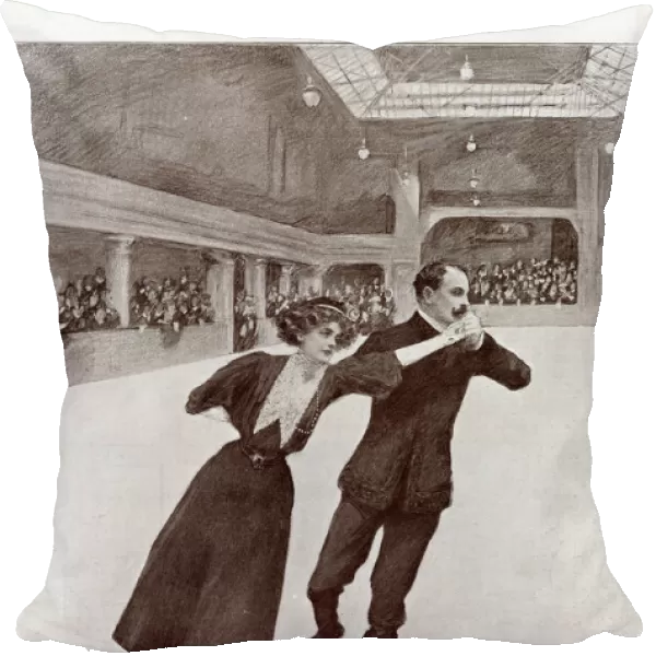 Edgar & Madge Syers in Olympics Games, ice skating 1908