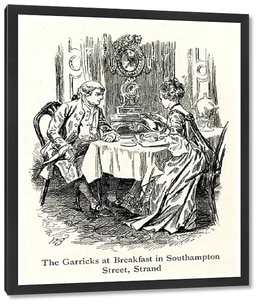 The Garricks at breakfast, Southampton Street, London