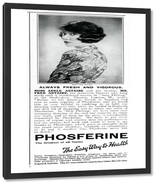 Advert for Phospherine with Adele Astaire 1923