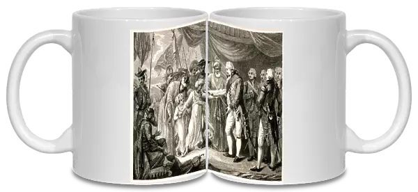 Lord Cornwallis receiving sons of Tipu Sultan as hostages