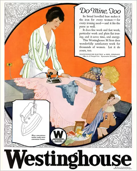 Advert, Westinghouse electric iron