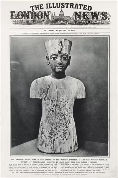 Wooden portrait dummy of Tutankhamun