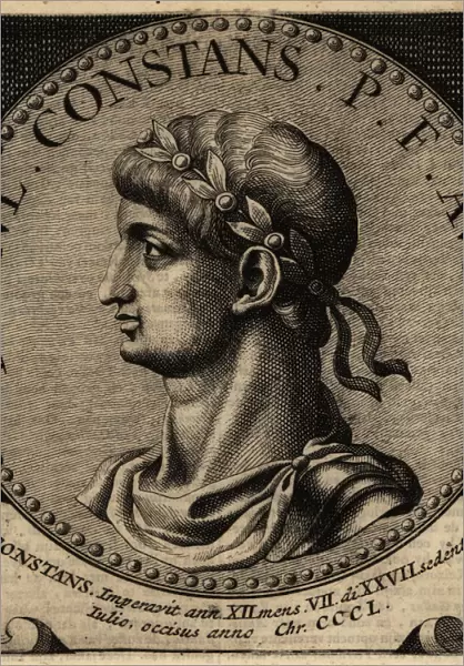 Portrait of Roman Emperor Constans I