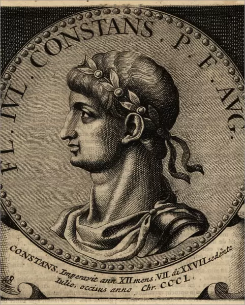 Portrait of Roman Emperor Constans I