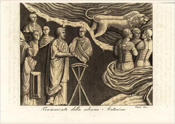 Fragment of the Column of Marcus Aurelius, Rome, Italy