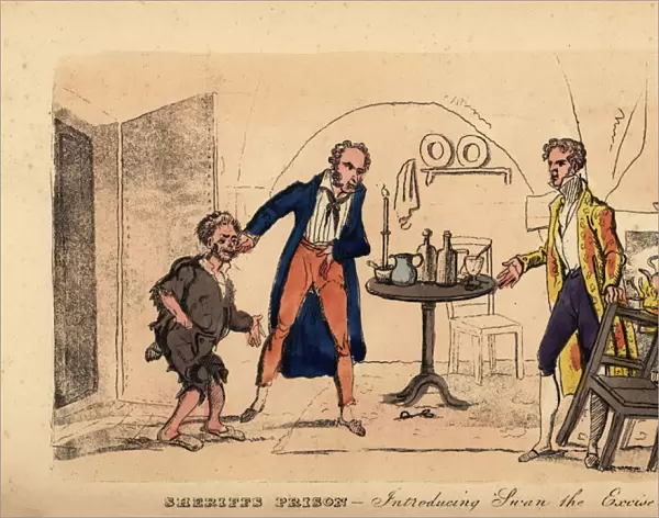 Irish gentleman in his cell, Dublin prison, 1821