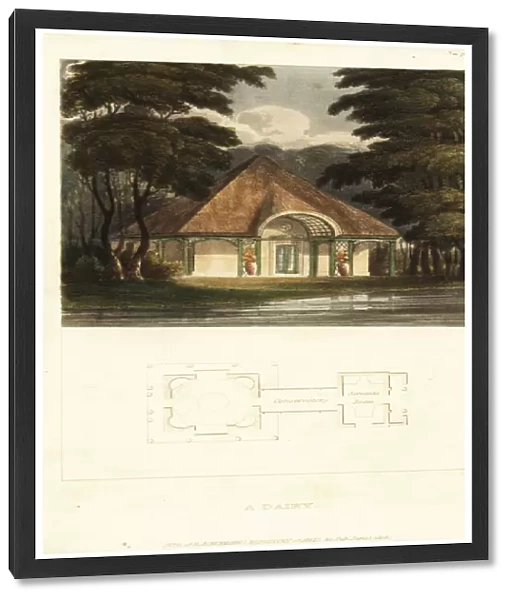 Plan and elevation for a Regency dairy