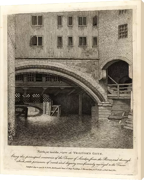 North or inside view of Traitors Gate, Tower of London